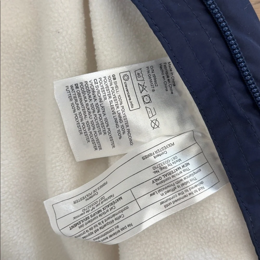 H&M PADDED ALL-IN-ONE SUIT Navy Blue Kids Sleep Sack size 2-6 months